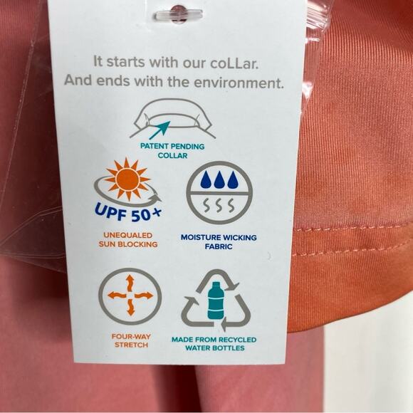Collo Apparel Santa Rosa Orange Short Sleeve Men’s Golf Polo Size 2X UPF 50 New - Picture 8 of 11